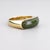 Vintage 14k Gold & Green Jade Cabochon Cocktail Ring For Sale - Image 13 of 15