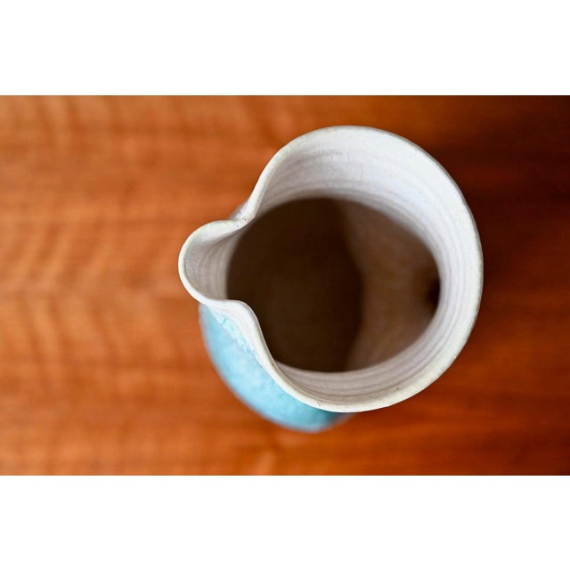 Ceramic Accolay Ceramic Pitcher in Crackled Glazed Stoneware, 1950s For Sale - Image 7 of 11