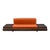 Modern Walnut Platform Sofa For Sale