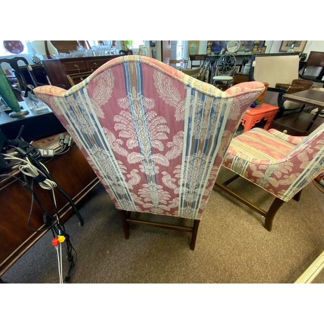 20th Century Chippendale Style Upholstered Chairs, Pair For Sale - Image 4 of 12