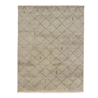Earth-Tone Moroccan Area Rug - 09'04 X 12'01 For Sale