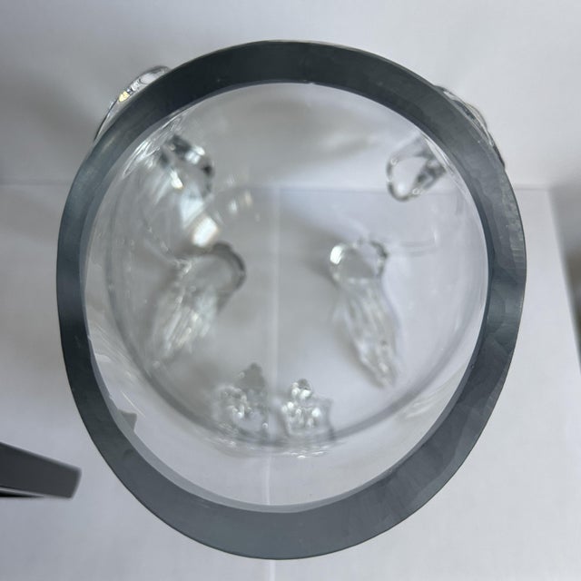 Transparent Mid 20th Century Blenko Style Frog Prince Glass Vase For Sale - Image 8 of 8