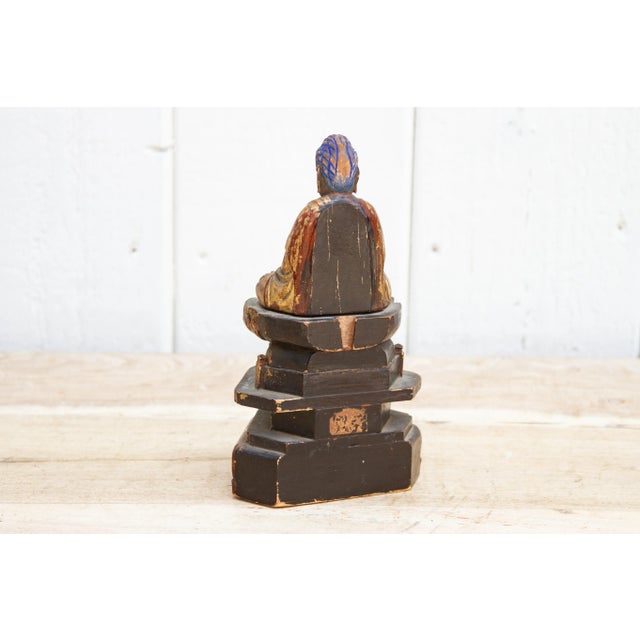 Finely Carved Gilded Buddha For Sale - Image 4 of 9