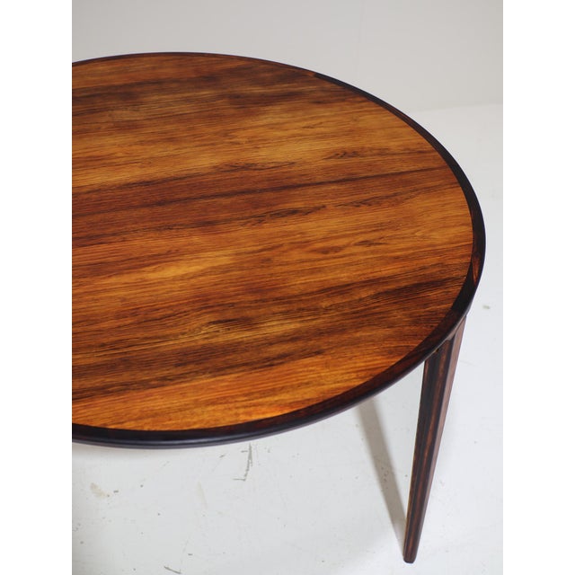 Round Extendable Dining Table in Rosewood by Henry Rosengren Hansen for Brande Møbelindustri, 1960s For Sale - Image 9 of 18