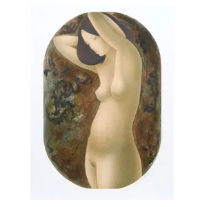 Alain Bonnefoit - Standing Nude Lithograph
