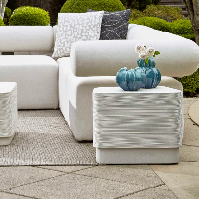 2020s Saltwater Concrete Side Table For Sale - Image 5 of 11