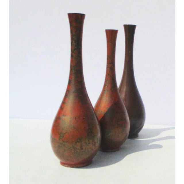 1970s Japanese Bronze Vases -A Group of 3 For Sale - Image 5 of 9