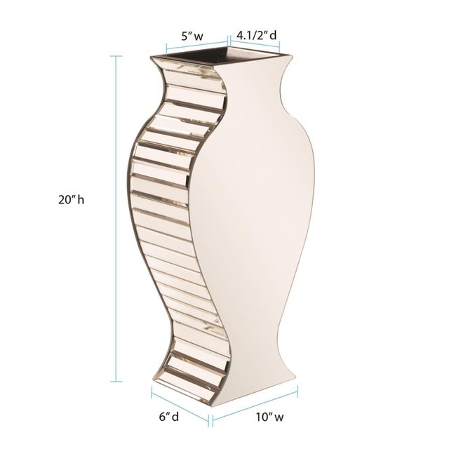 Rounded Mirrored Vase - Small For Sale - Image 9 of 11