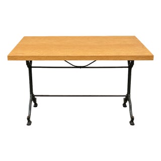 Antique Bistro Table in Engraved Wrought Iron, 1950s For Sale