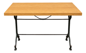 Antique Bistro Table in Engraved Wrought Iron, 1950s