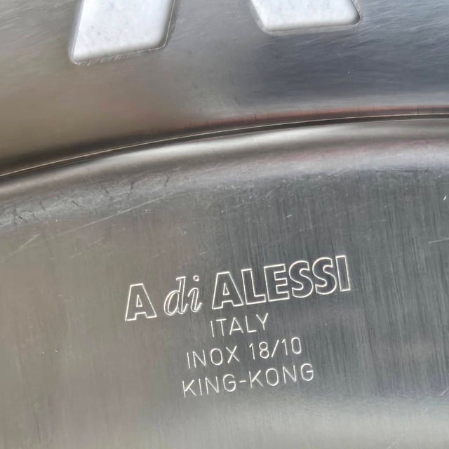 Metal 1980s Alessi Girotondo King-Kong Stainless Steel Tray For Sale - Image 7 of 10