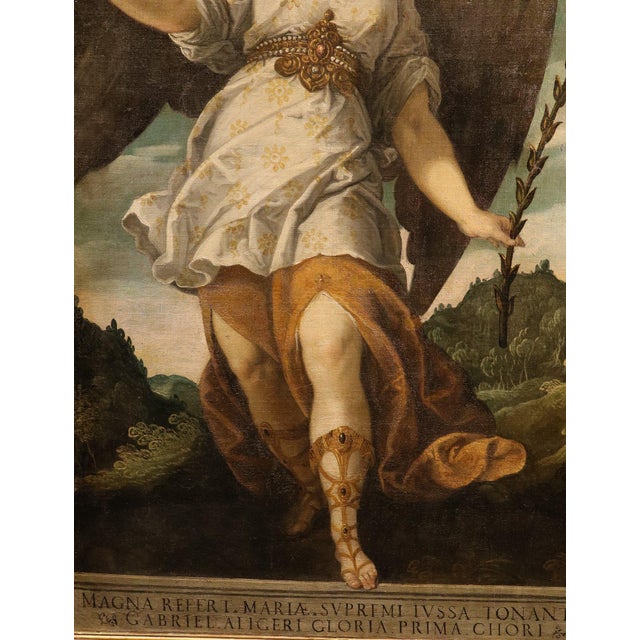 Bartolomé Román, the Announcing Angel, 1640, Oil on Canvas For Sale - Image 4 of 16