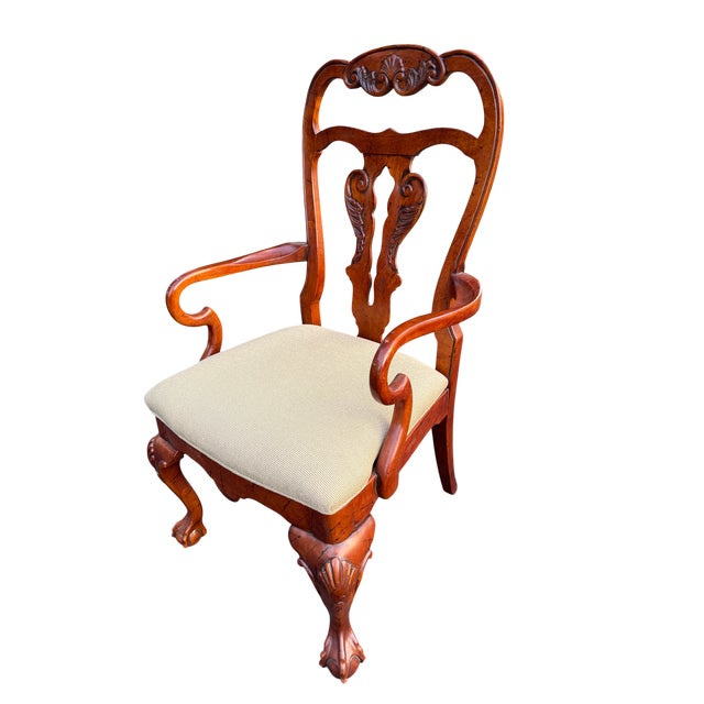 Wood Late 20th Century Attributed to Hickory White Hampton Collection Dining Chairs - Set of 8 For Sale - Image 7 of 18