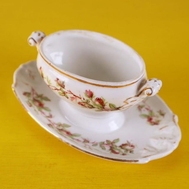 Small Vintage Gravy Boat from Ginori, 1900s For Sale - Image 3 of 8