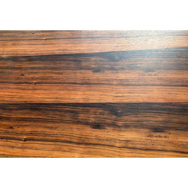 Rosewood and Solid Bronze Architectural Bench, 1970’s For Sale - Image 9 of 9