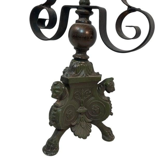 Mid-20th Century Gothic Spanish Revival Cande Holder For Sale - Image 11 of 13