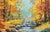Impressionist Original Oil Painting, a Stream in the Autumn Woods For Sale - Image 3 of 5