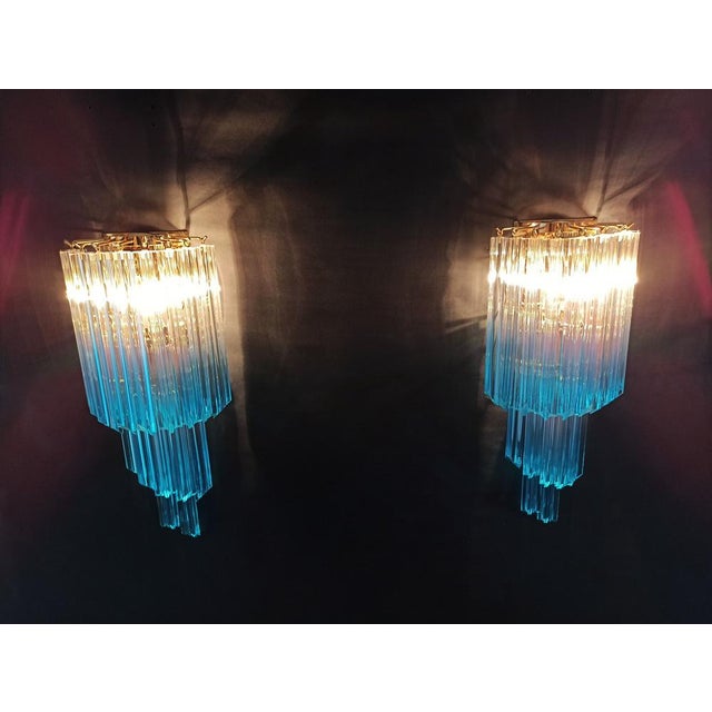Quadriedri Murano Prism Wall Sconces, 1990, Set of 2 For Sale - Image 10 of 16
