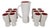 Model 1059 Pitcher and Ceramic Cups by Pol Chambost, 1950, Set of 13 For Sale