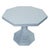 Worlds Away Matthew Izzo Home Octavia 36" Octagonal Light Blue Painted Rattan Pedestal Table For Sale - Image 4 of 11
