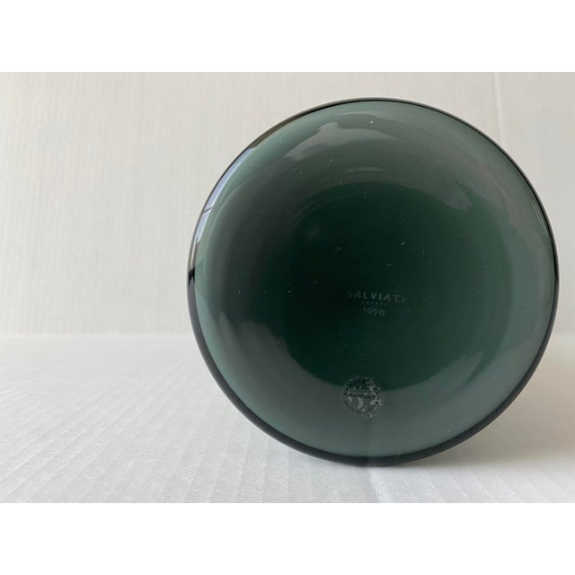 Vintage Green Salviati Vase For Sale - Image 9 of 10