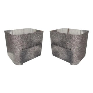 Pair of 1970s Modern Contemporary Nightstands For Sale