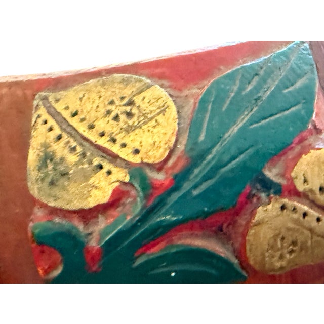 19th Century Chinese Wedding Rice Bucket With Brass Bands and Floral Handles For Sale - Image 12 of 13