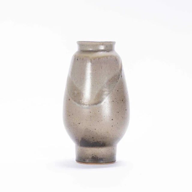 Vintage Studio Ceramics Vase in Washed Glaze For Sale - Image 6 of 6