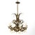 Vintage French Louis XIV Style Bronze & Crystal Eight-Light Scroll-Form Chandelier C1930 Measures - 38"h x 24"w x 24"d