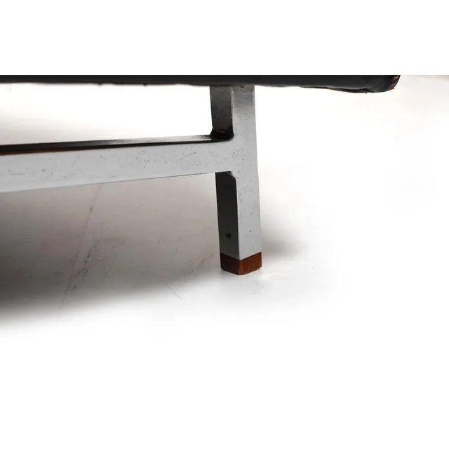 Large Danish Sofa in Leather with Chrome Legs and Teak Ends For Sale - Image 12 of 13