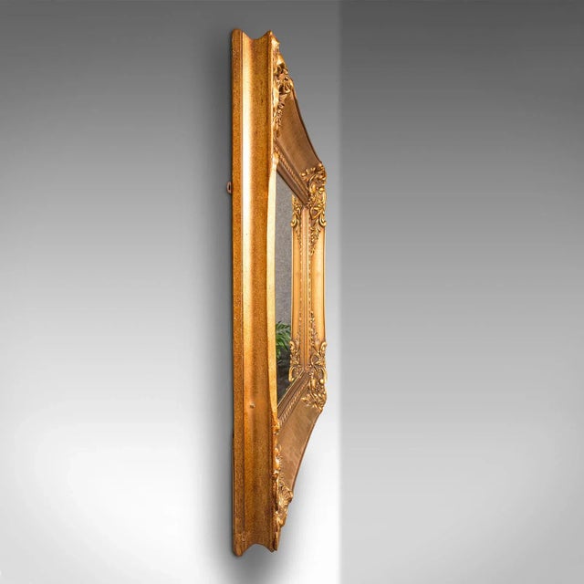 Rustic European 1970s Large Vintage Giltwood Decorative Mirror For Sale - Image 3 of 10