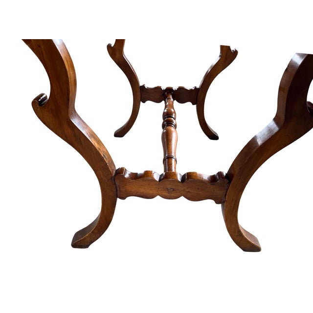 Brown Carlo X Italian Walnut Side Table, 1820s For Sale - Image 8 of 16