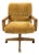Vintage Mustard Velvet & Sculpted Walnut Exec Game Chair For Sale