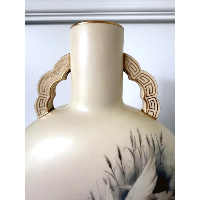 Ceramic Large Porcelain Moon Vase Charles Henry Clifford Baldwyn for Royal Worcester For Sale - Image 7 of 18