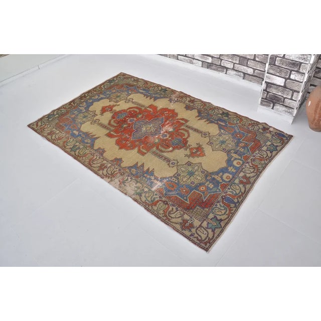 Turkish Vintage Anatolian Floral Rug For Sale - Image 3 of 10