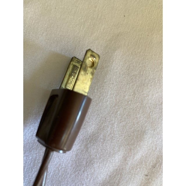 Metal Mid-Century Stiffel Brass Table Lamp With Black Shade For Sale - Image 7 of 8