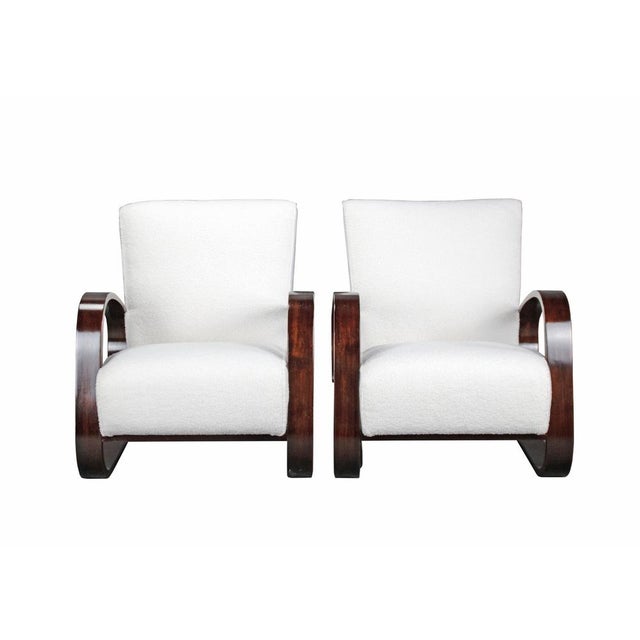 Set of Art Deco Armchairs attributed to Miroslav Navratil, 1930s For Sale - Image 6 of 9