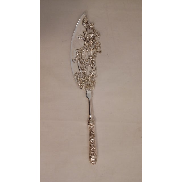 Vintage Silver Plate Grape Design Fish Server Chairish