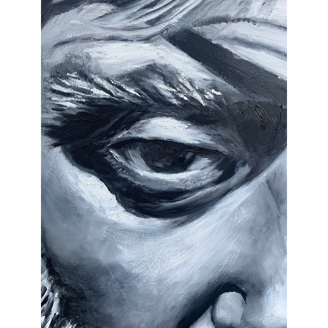 Offered here is an original oil painting of John Wayne’s face. This is a large striking artwork, incredible detail and...