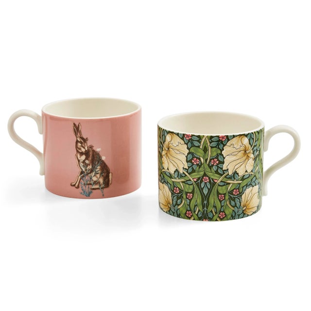 Spode Morris & Co Set of 2 Mugs 12 oz., Pimpernel & Forest Hare For Sale - Image 12 of 12