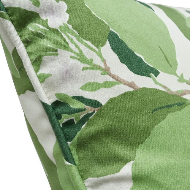Contemporary Schumacher X Miles Redd Dogwood Leaf 18" Pillow in Ivory For Sale - Image 3 of 4