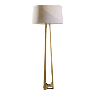 Thomas Pheasant for Baker Furniture Iron Eye Brass Floor Lamp For Sale