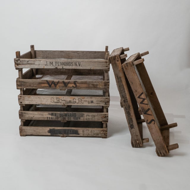 Antique Harvest Sieve – Rustic Wooden Grain Sifter For Sale - Image 10 of 14