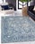6x9 Blue Hand-Knotted Wool Bamboo Silk Framed Floral Garden Geometric Carpet Rug For Sale - Image 13 of 13