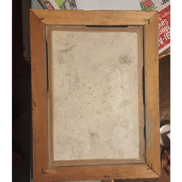 1960s 1960s Mid Century by Borgreen and Montana Marble Co. Co. Flower Picture Framed For Sale - Image 5 of 6