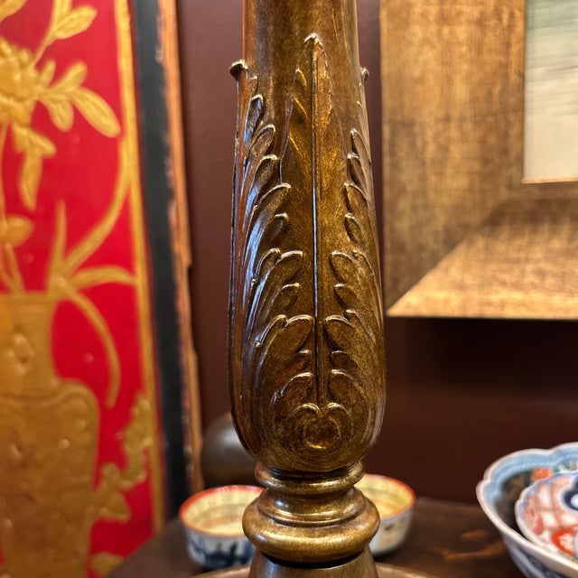 Art Nouveau 1950s Excelsior Lamp W Glass Shade For Sale - Image 3 of 4