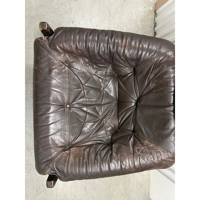 Brown 1970s Tripod Lounge Chair by Gerard Van Den Berg For Sale - Image 8 of 11