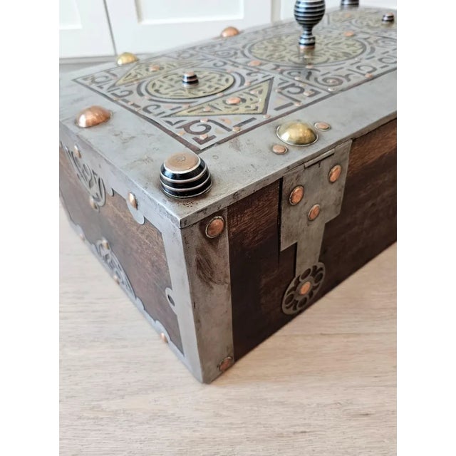 Scarce Antique Tuareg Mauritania Coffer Chest For Sale - Image 9 of 12