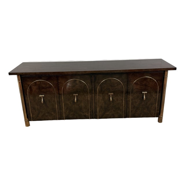 Floating Console Cabinet From Mastercraft, Cir 1970's For Sale
