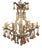 Twelve-Light Chandelier with Blown Glass Pendants attributed to Banci Firenze, 1950s For Sale